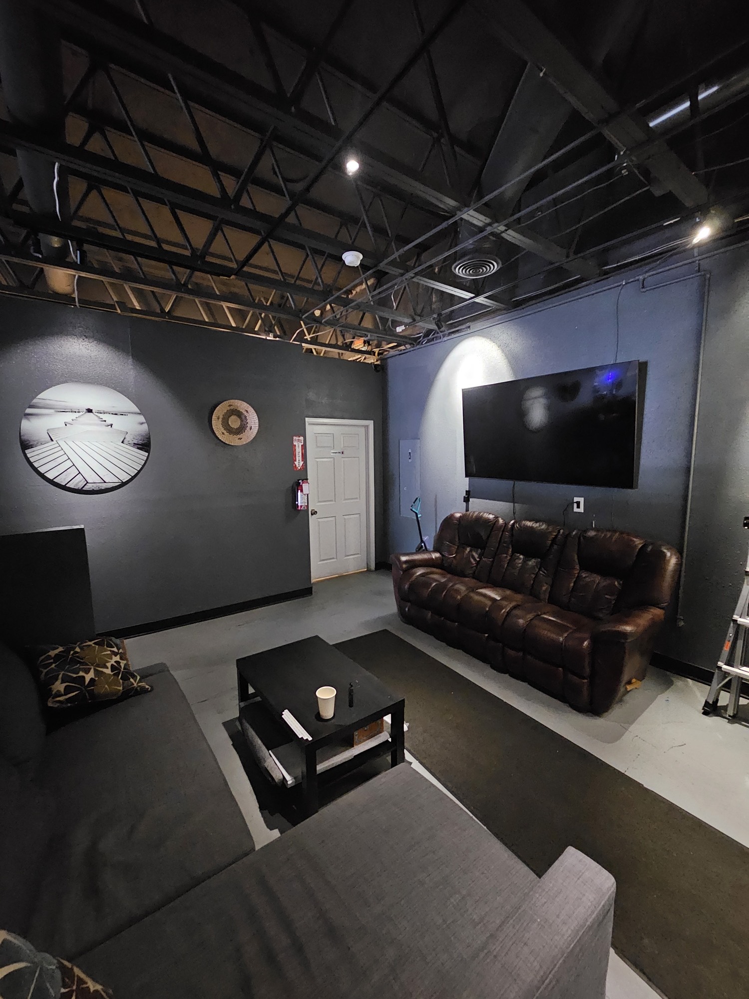 Comfortable Kava Works lounge seating for an alcohol-free date night